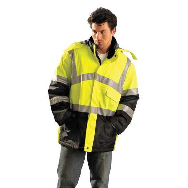 Men's Yellow Polyester Jacket size 4XL