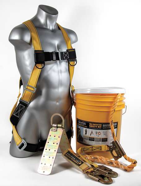 Roofer's Fall Protection Kit, Size: S-L