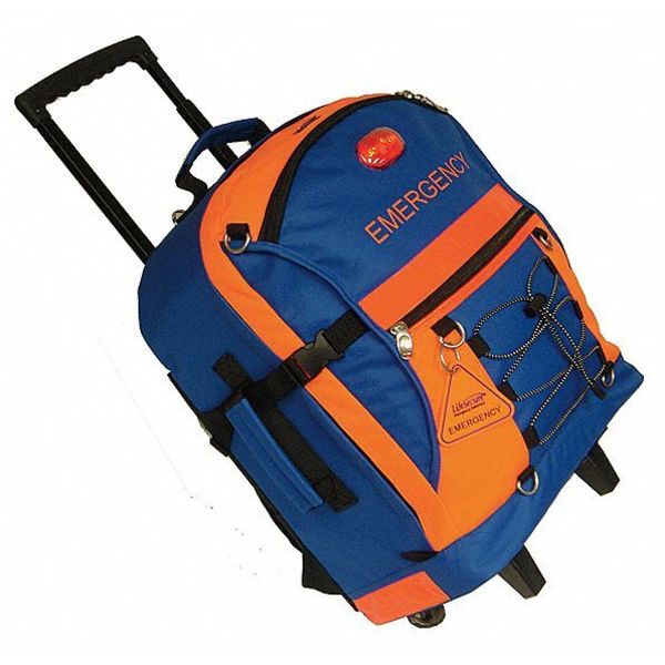 Emergency Preparedness Rolling Backpack, Kit, Nylon Case
