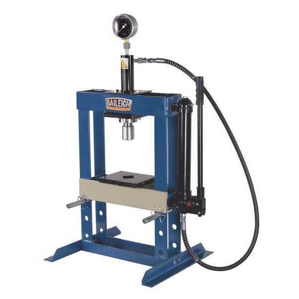 Hydraulic Press, 10 t, Manual Pump, 36 In