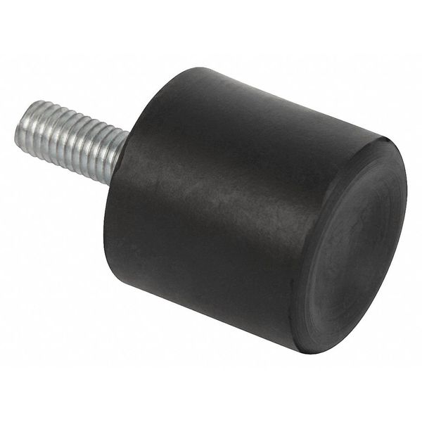 Rubber Buffer, Natural Rubber Shore 55A, 8100 N Max, M16, concave suction end, external threads
