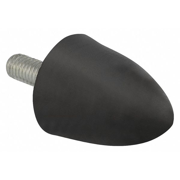 Rubber Buffer, Natural Rubber Shore 55A, 750 N Max, M8, parabolic profile, external threads