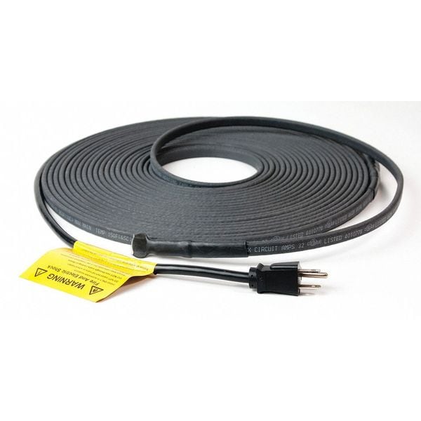 Self-Regulating Heating Cable, 120VAC, 75 ft. Length