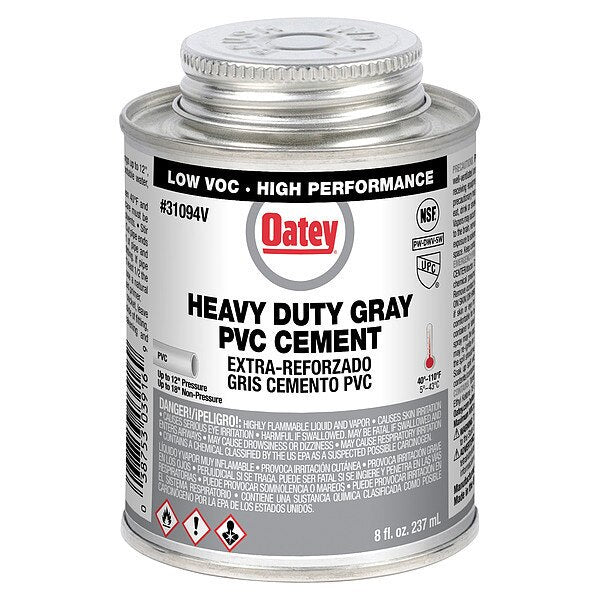 Cement, Brush-Top Can, 8 fl oz, Gray