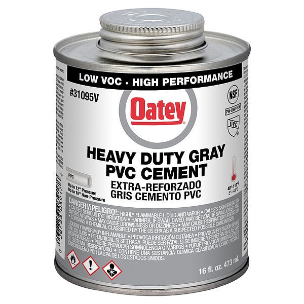 Cement, Brush-Top Can, 16 fl oz, Gray