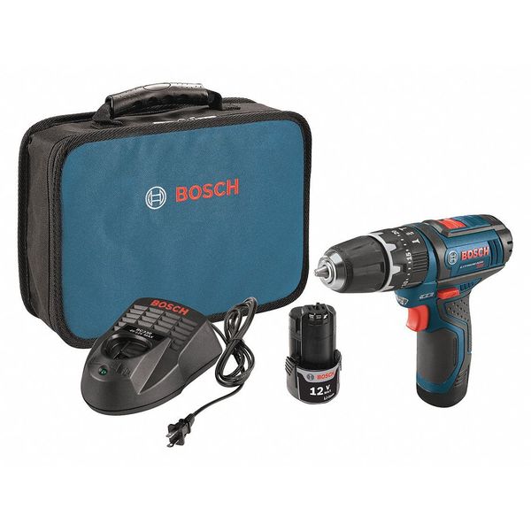 12V Hammer Drill, Battery Included, 1/2 in Chuck