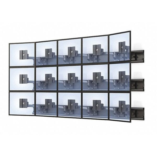 Mounted Monitor Grid w/Articulating Arm