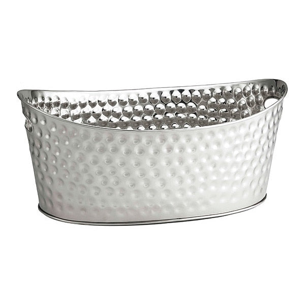Beverage Tub, Oval, Stainless Steel, 4 gal.