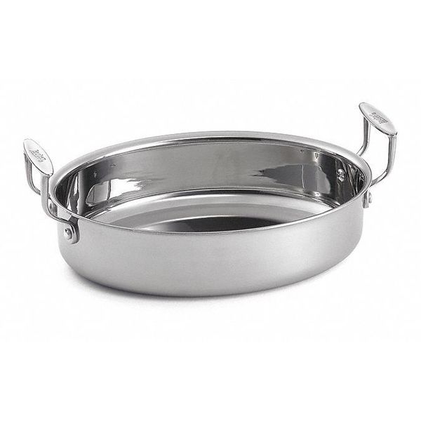 Pan, Oval, Tri-Ply, 2 Handles, SS, 4 qt.