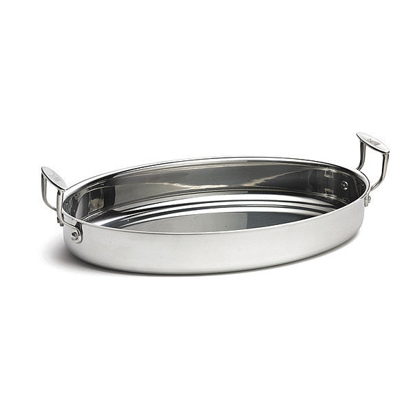 Pan, Oval, Tri-Ply, 2 Handles, SS, 5.5 qt.