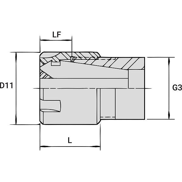 ER 8 SLIM LOCKNUT