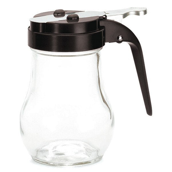 Glass Syrup Dispenser, Black, 6 oz, PK12