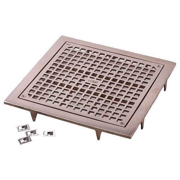 Floor Drain, Slotted Lid, Square, 1-1/2