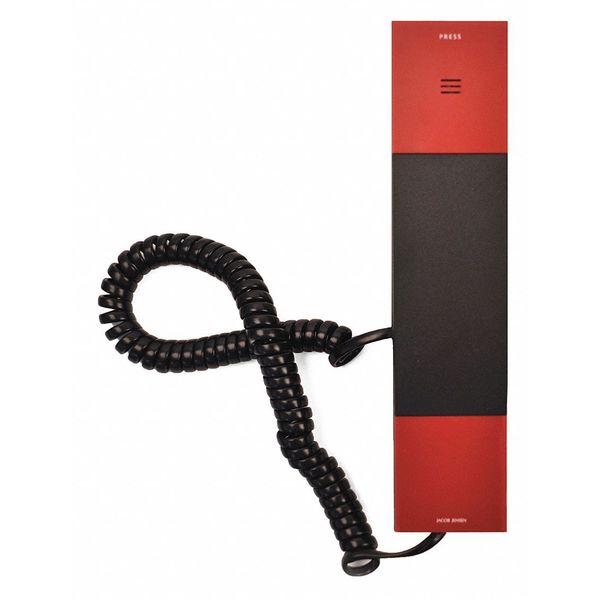 Telephone, Single Line Trimline, Red/Black