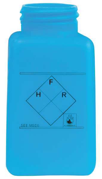 Graduated ESD Bottle, 6 oz., HDPE, Blue