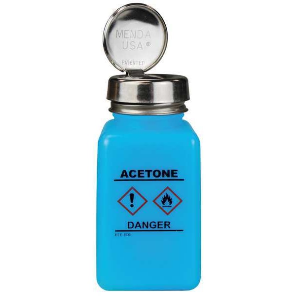 Dispensing Acetone Bottle, 6 oz., Blue