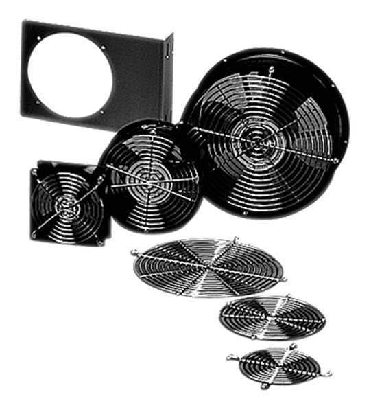 Axial Fan, Square, 230V AC, 100 cfm, 4 5/8 in W.
