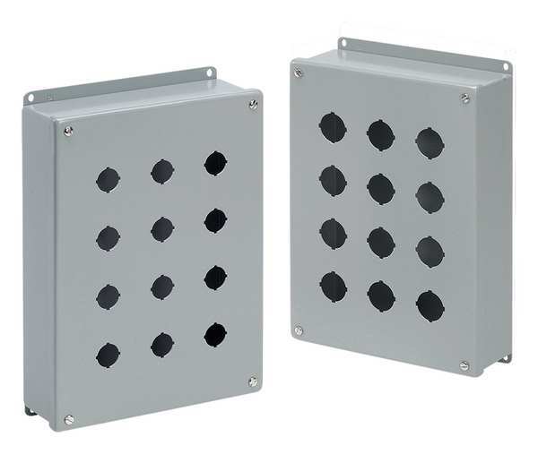 Pushbuttn Enclosure, 2.75 in D, Mild Steel