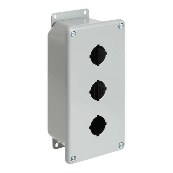 Pushbuttn Enclosure, 7.25 in H, Mild Steel