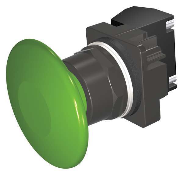 Non-Illuminated Push Button, 30 mm, 1NO, Green