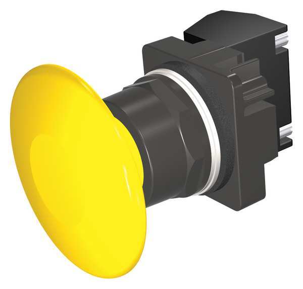Non-Illuminated Push Button, 30 mm, 1NC, Yellow