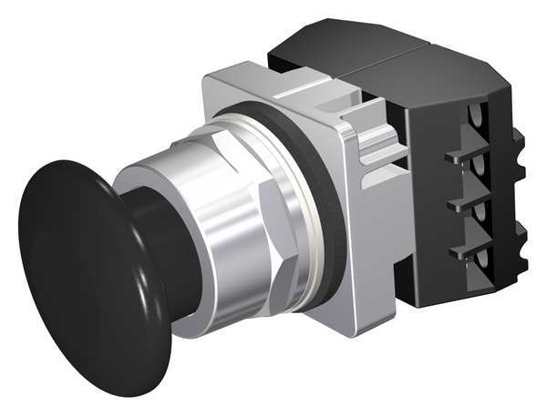 Non-Illuminated Push Button, 30 mm, 2NO, Black