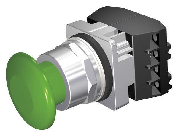 Non-Illuminated Push Button, 30 mm, 2NO, Green