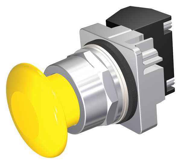 Non-Illuminated Push Button, 30 mm, 1NO, Yellow
