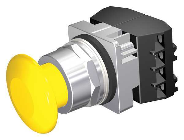 Non-Illuminated Push Button, 30 mm, 2NO, Yellow