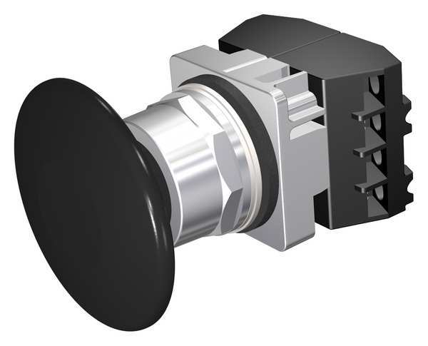 Non-Illuminated Push Button, 30 mm, 2NC, Black