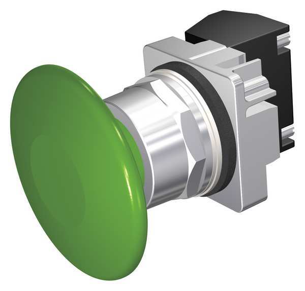 Non-Illuminated Push Button, 30 mm, 1NO, Green
