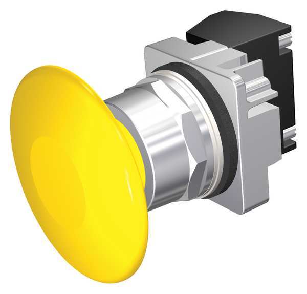 Non-Illuminated Push Button, 30 mm, 1NC, Yellow