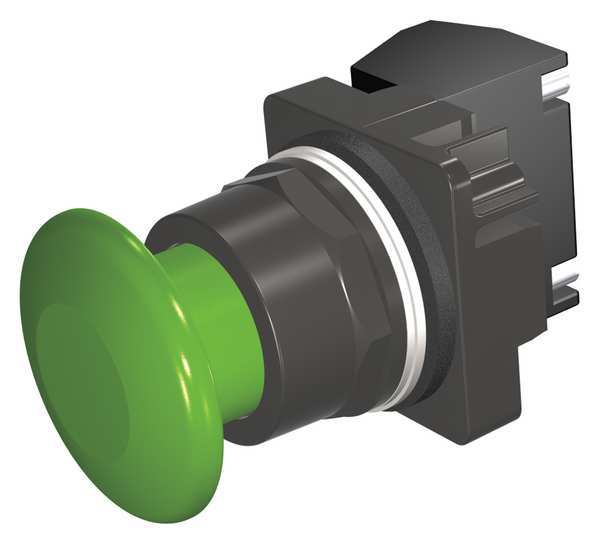 Non-Illuminated Push Button, 30 mm, 1NO/1NC, Green