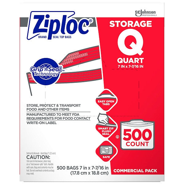Double Zipper Seal Reclosable Bag 7-7/16