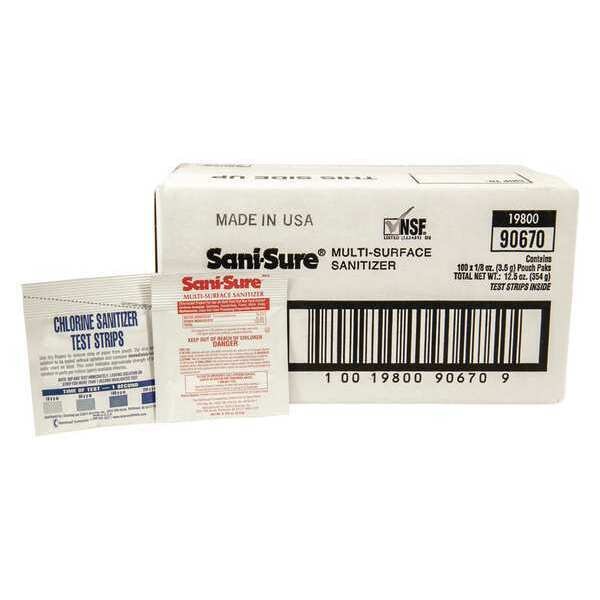 Sanitizer Concentrate, 0.13 oz. Packets, Unscented, Yellow