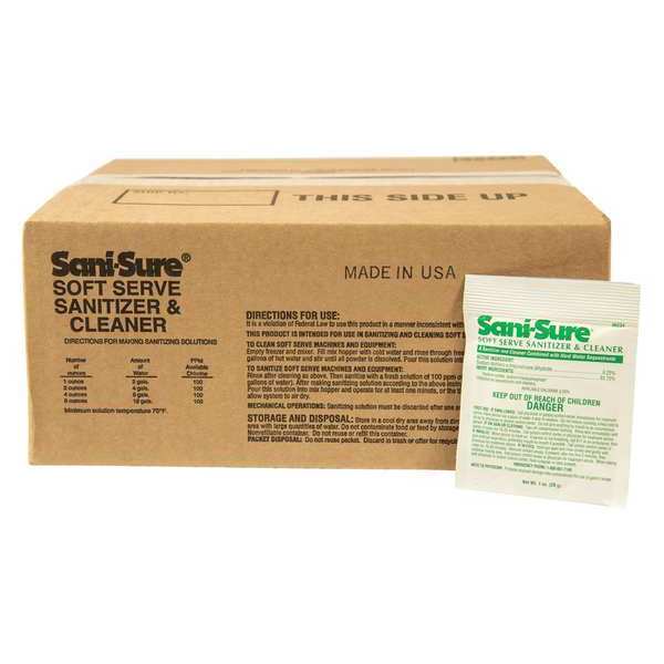 Food Service Sanitizer, 1 oz. Packets, Unscented, White
