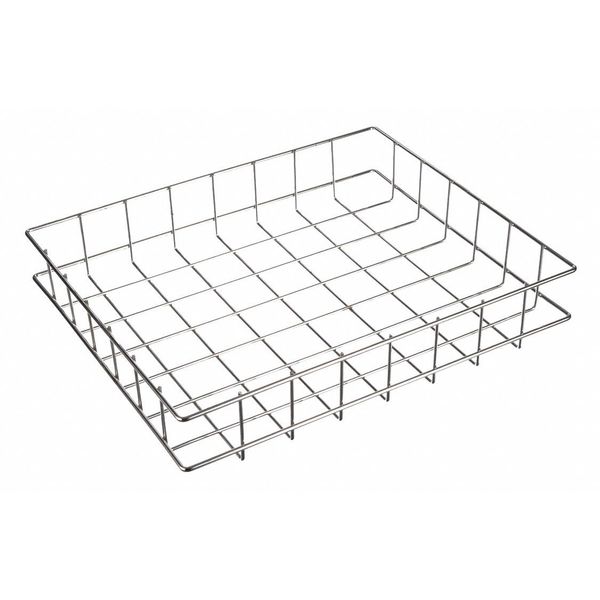 Silver Rectangular Storage Basket, Stainless Steel