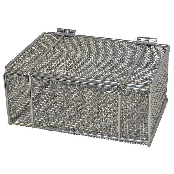 Silver Rectangular Parts Washing Basket, Stainless Steel