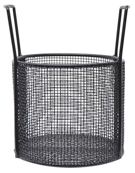 Black Round Parts Washing Basket, Steel