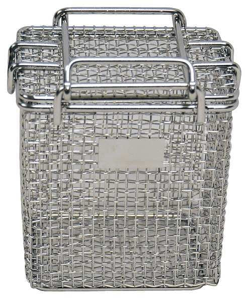 Silver Rectangular Parts Washing Basket, Stainless Steel