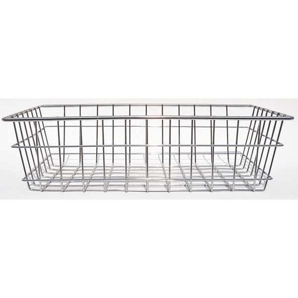 Silver Rectangular Storage Basket, Steel