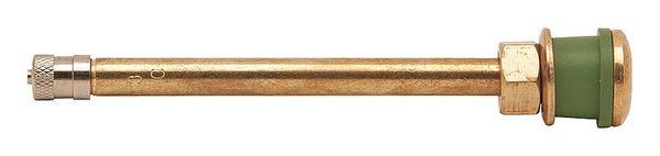 Tire Valve, Stdrd Bore, 4-3/8in, Brass, PK10