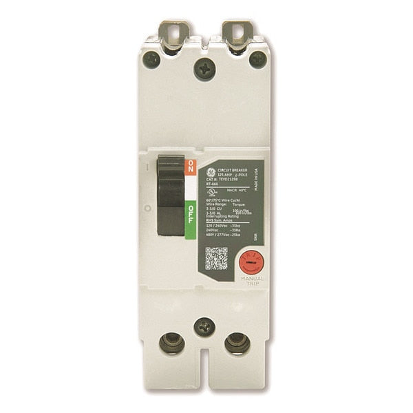 Molded Case Circuit Breaker, 100 A, 277/480V AC, 2 Pole, Bolt On Panelboard Mounting Style