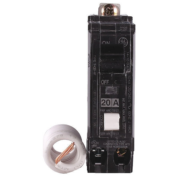 Miniature Circuit Breaker, 20 A, 120/240V AC, 1 Pole, Bolt On Mounting Style, THQB Series
