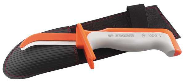 Skinning Knife, Angled, Bi-Material, 7 1/2 in L.
