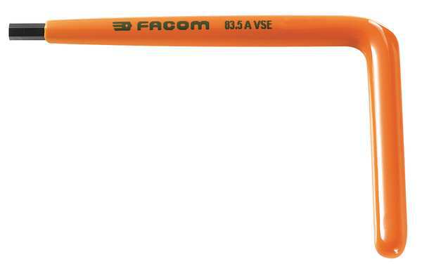 Metric Plain Hex Key, 5 mm Tip Size, 4 59/64 in Long, 3 11/32 in Short