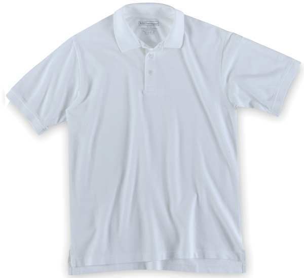 Short Sleeve Utility Polo, 5XL, White