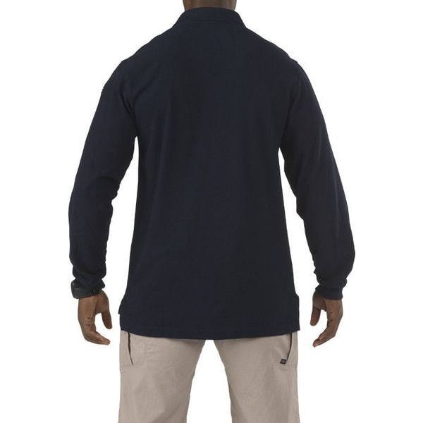 Utility Long Sleeve Polo, S, Dark Navy