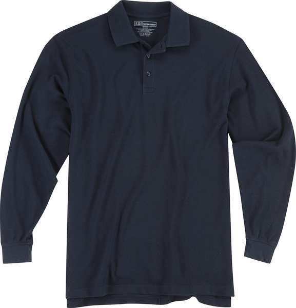Utility Long Sleeve Polo, S, Dark Navy
