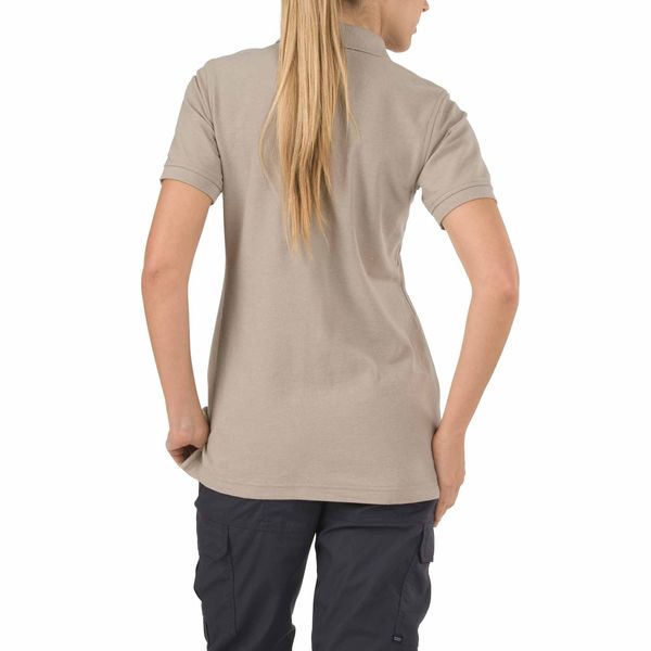 Womens Utility SS Polo, XL, Silver Tan